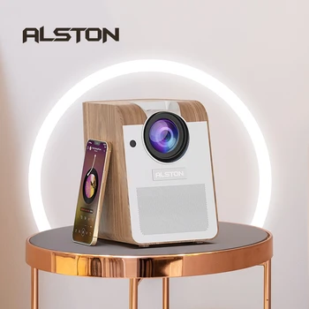 ALSTON BH908 Led Projektor 1080P Támogatott 8000Lumens Bluetooth, Android, WiFi, HDMI-kompatibilis USB-Hordozható Mozi Fürkész