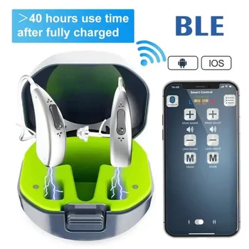 Bluetooth hallókészülék Kiváló minőségű vezeték nélküli hallókészülék Digitális hallókészülék Súlyos halláskárosodás Audio zajcsökkentés erősítő