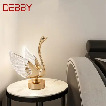 DEBBY Modern LED Hattyú Újratölthető asztali Lámpa Kreatív Design asztali Lámpa Dekoráció Az Otthoni Nappali