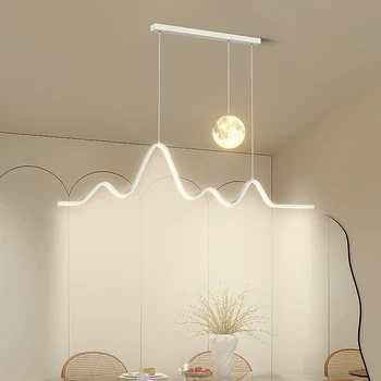 Fekete/Fehér Modern Led Medál Lámpák, étkező, konyha lakberendezési AC110-220V led Medál Lámpa Lóg világítótestet